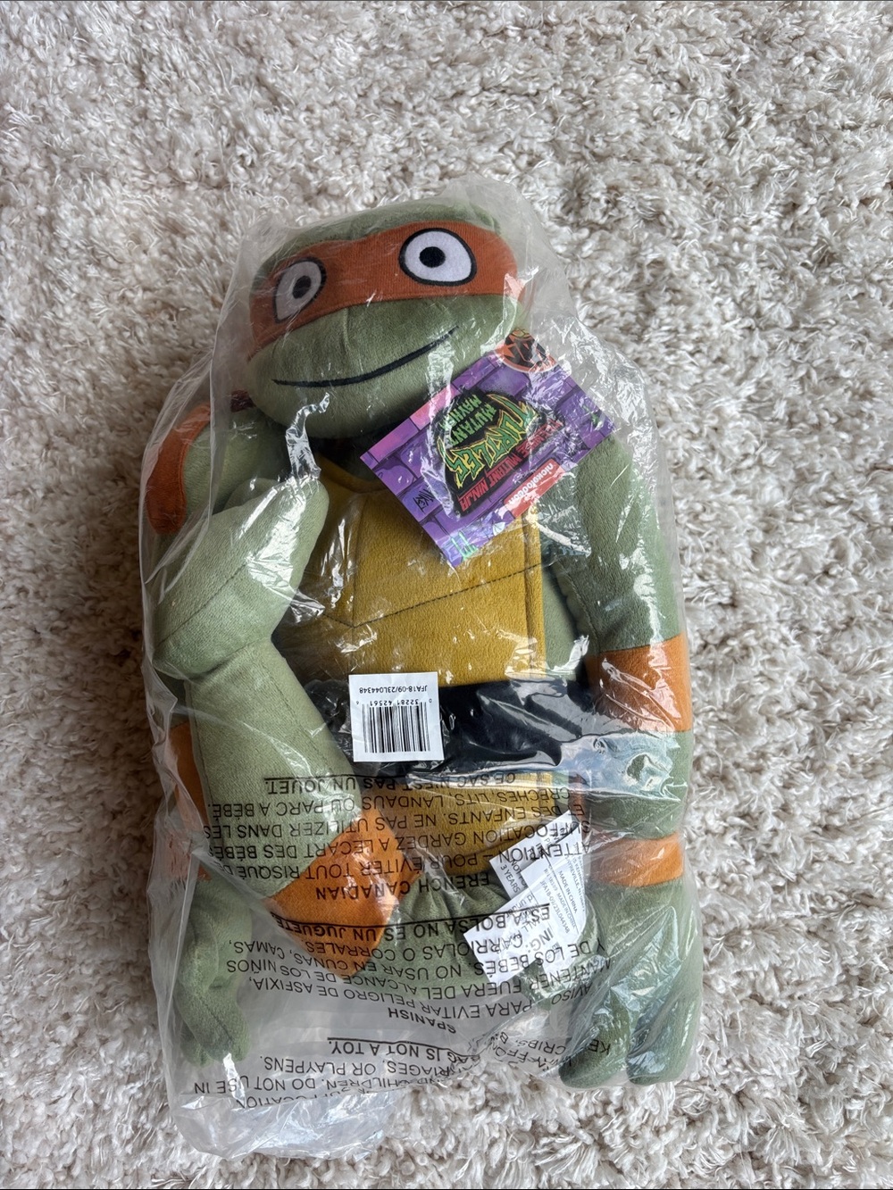 Teenage Mutant Ninja Turtles Michelangelo Plush with Orange Mask
